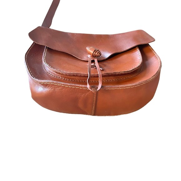 Madewell Leather Bag Crossbody Savannah Saddle Flap Front Brown EUC - Picture 6 of 12